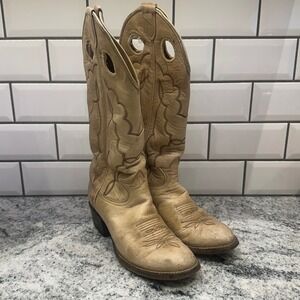 Tony Lama Womens Tan Leather Western Cowboy Boots Style 6269 Size 5B